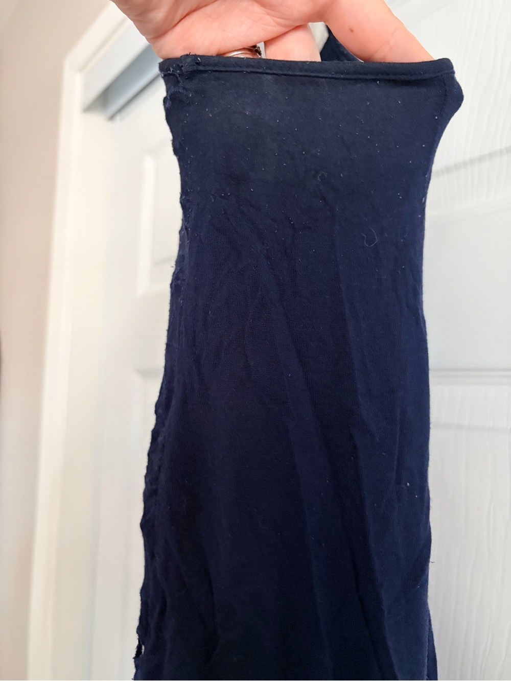 Anthro Navy Lace Overlay Sleeveless Tank Top - Picture 3 of 6